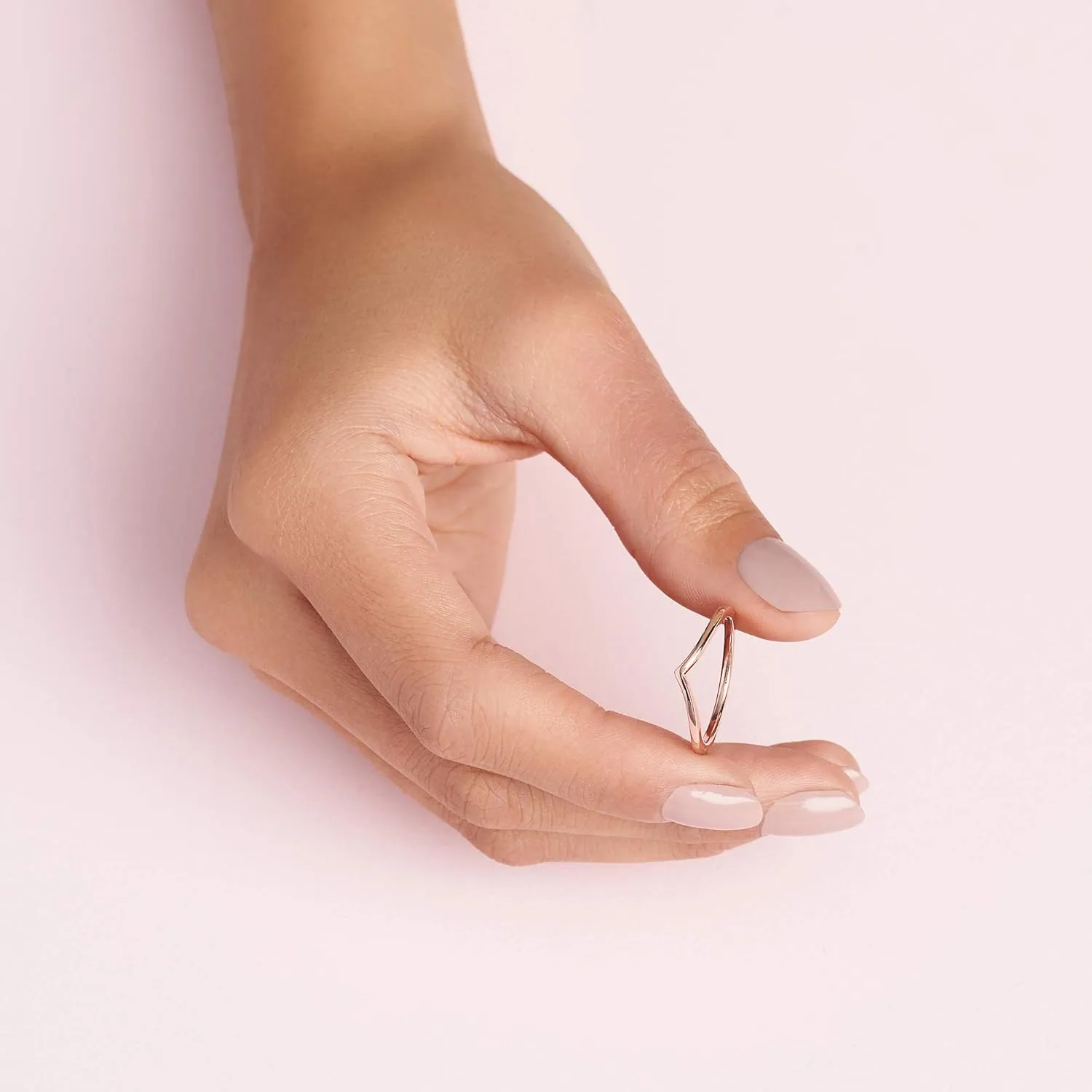 PANDORA Shining Wish - Minimalist Chevron Shape Ring - Stackable Rose Gold Ring for Women - 14k Rose - Gift for Her - With Gift Box