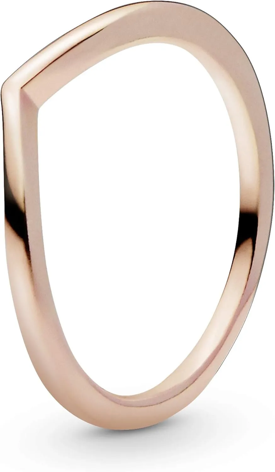 PANDORA Shining Wish - Minimalist Chevron Shape Ring - Stackable Rose Gold Ring for Women - 14k Rose - Gift for Her - With Gift Box