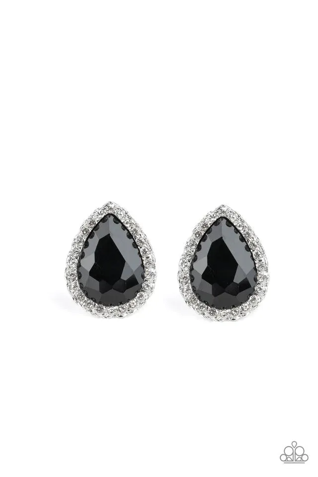Paparazzi Earring ~ Dare To Shine - Black