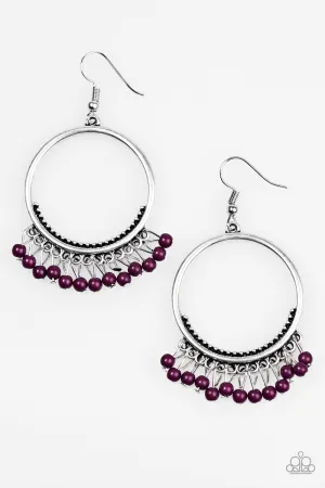 Paparazzi Earring ~ The World Is A Jungle - Purple