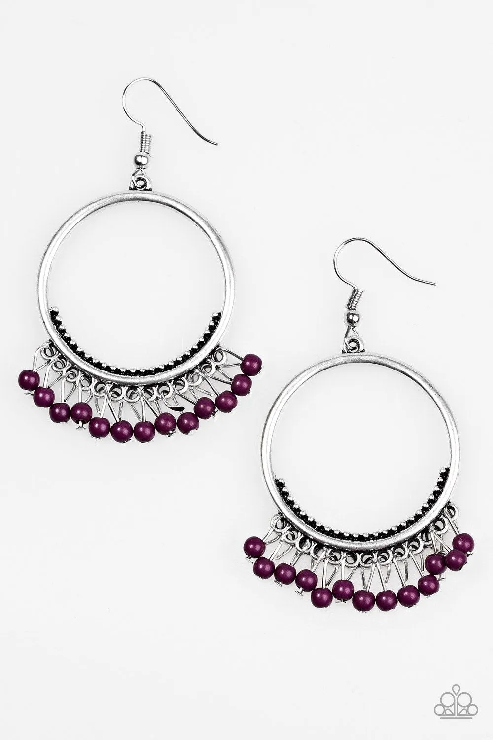 Paparazzi Earring ~ The World Is A Jungle - Purple