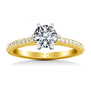 Pave Diamond EngagementRing Juliette 14K Yellow Gold