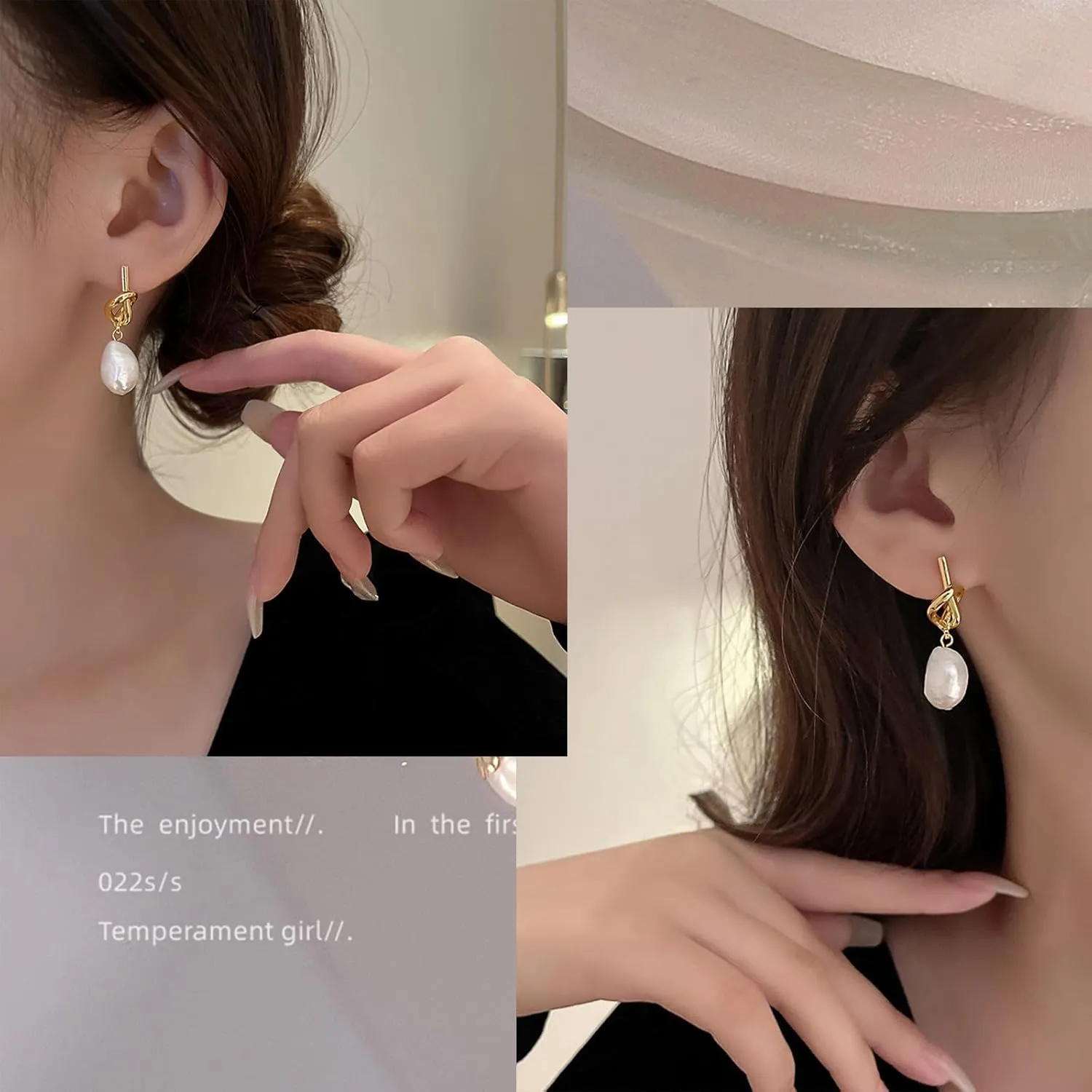 Pearl Drop Earrings Long Pearl Earrings Crystal Wedding Earrings for Brides, Bridesmaid, Bridal Earrings for Wedding Hypoallergenic Elegant Wedding Crystal Pearl Tassel Earrings for Bridal
