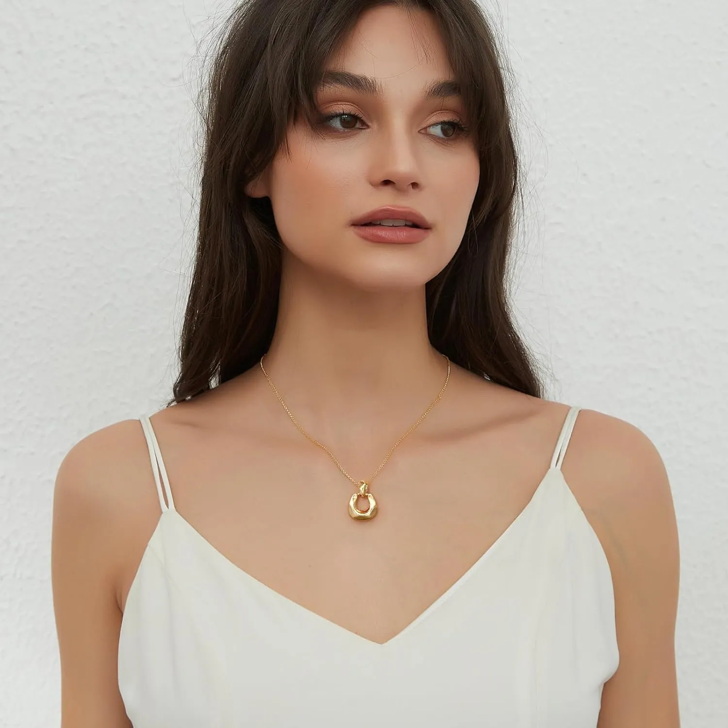 Pendant Necklace for Women Statement Gold Silver Necklace Trendy Jewelry for Women