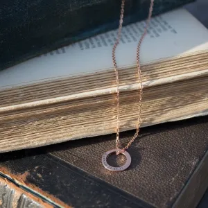 Personalised One Ring Rose Gold Necklace