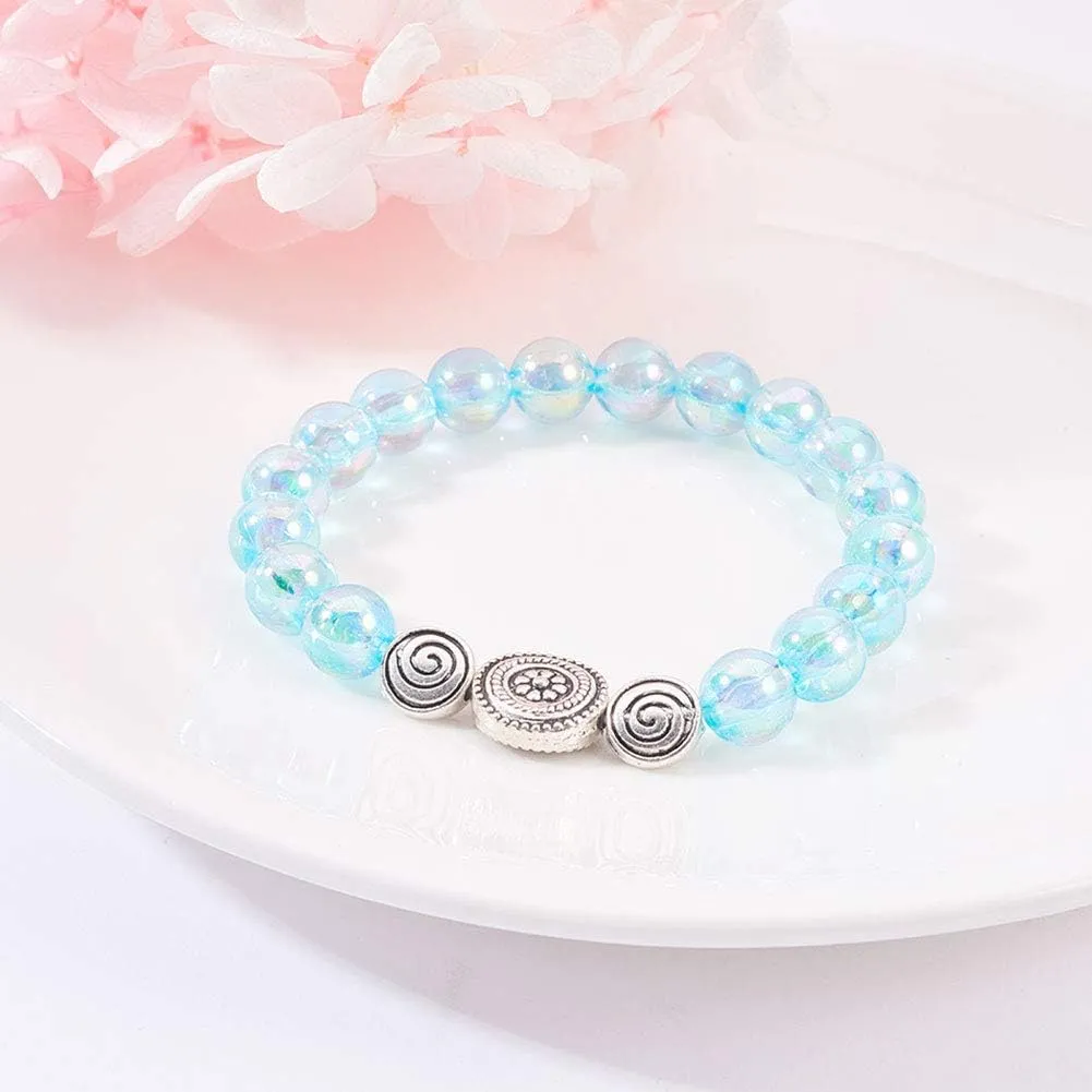 PH PandaHall 150pcs Flat Round Spacer Beads Tibetan Alloy Antique Silver Carved Vortex Jewelry Bead Charm Spacers for Jewelry Making DIY Bracelets Necklace