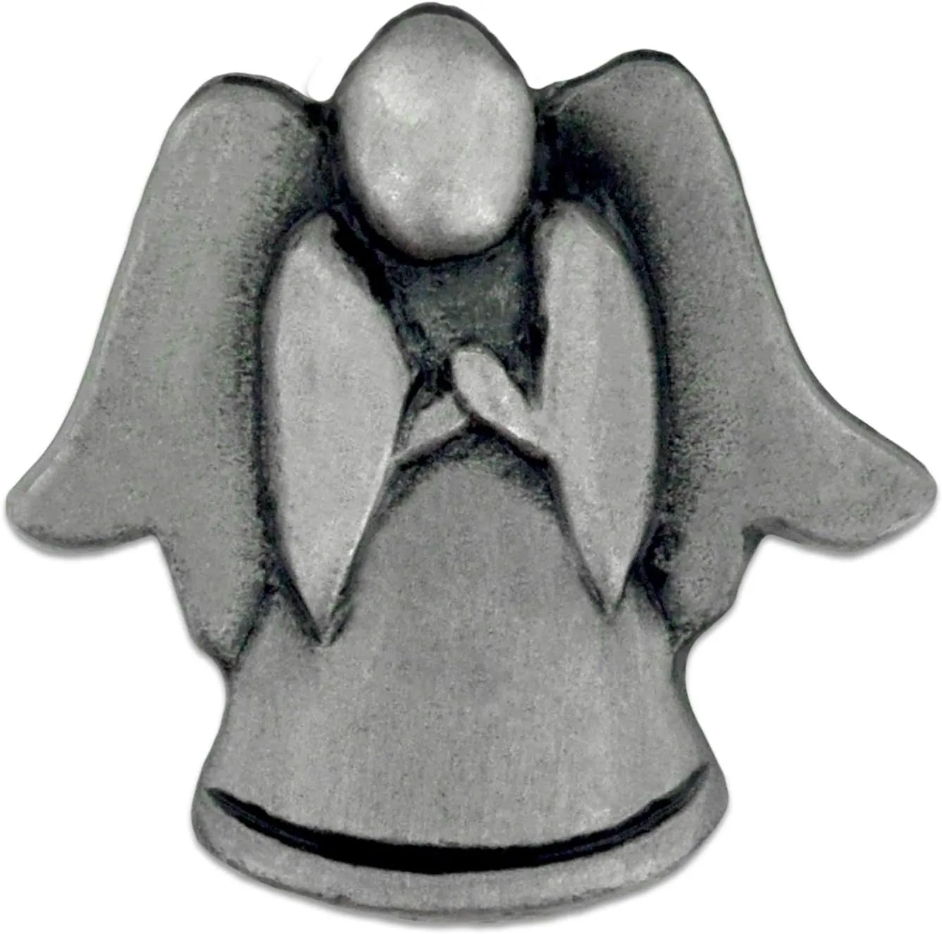 PinMart Antique Silver Religious Spiritual Angel Praying Lapel Pin