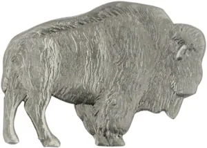 PinMart Antique Silver Wild Buffalo Animal Lover Lapel Pin