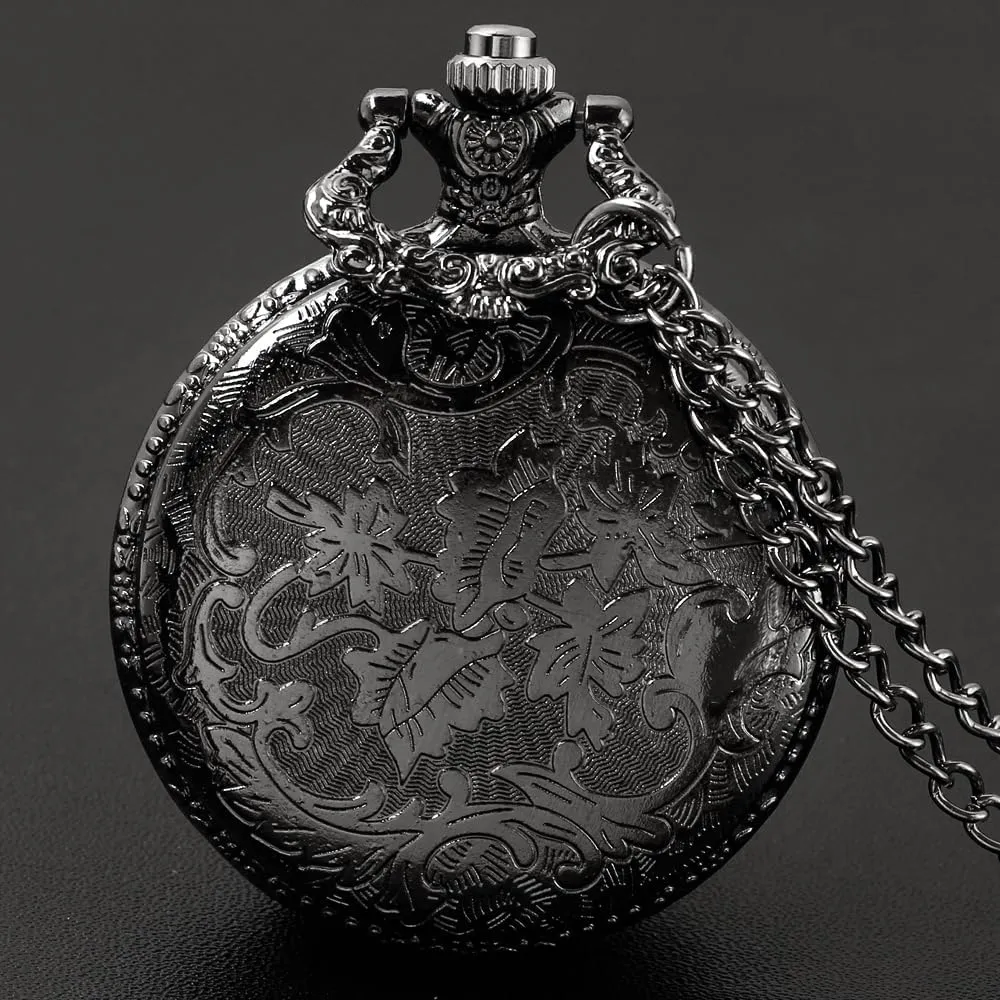 Pocket Watch Hollow Tree of Life Design Roman Numerals Customizable Quartz Pocket Watch with Chain Birthday Gifts