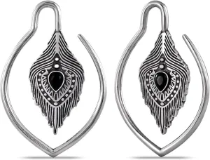 PONWAG 1 Pair 8g Ear Weights For Stretched Ears Lock Plug Dangle Gauge Ear Hanger Tunnels 3mm Ear Gauge Expander Body Piercing Jewelry