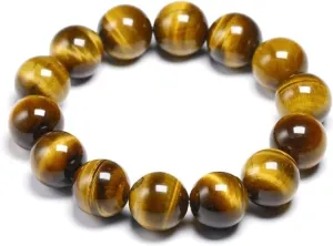 Prayer Beads,Beads Necklace,Bracelet, jewelry Tiger eyes Beads Bracelet Men Charm Natural Stone Bracelets For Man Handmade Yoga Couple Women Gemstone Jewelry 20cm Brace (Color : Prlor 14mm