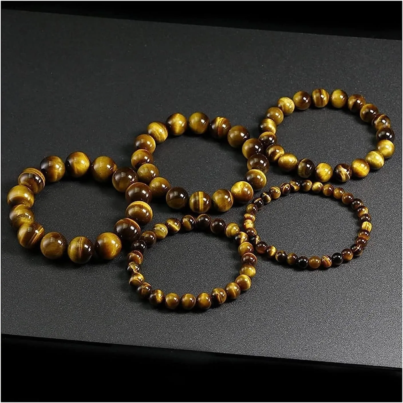 Prayer Beads,Beads Necklace,Bracelet, jewelry Tiger eyes Beads Bracelet Men Charm Natural Stone Bracelets For Man Handmade Yoga Couple Women Gemstone Jewelry 20cm Brace (Color : Prlor 14mm