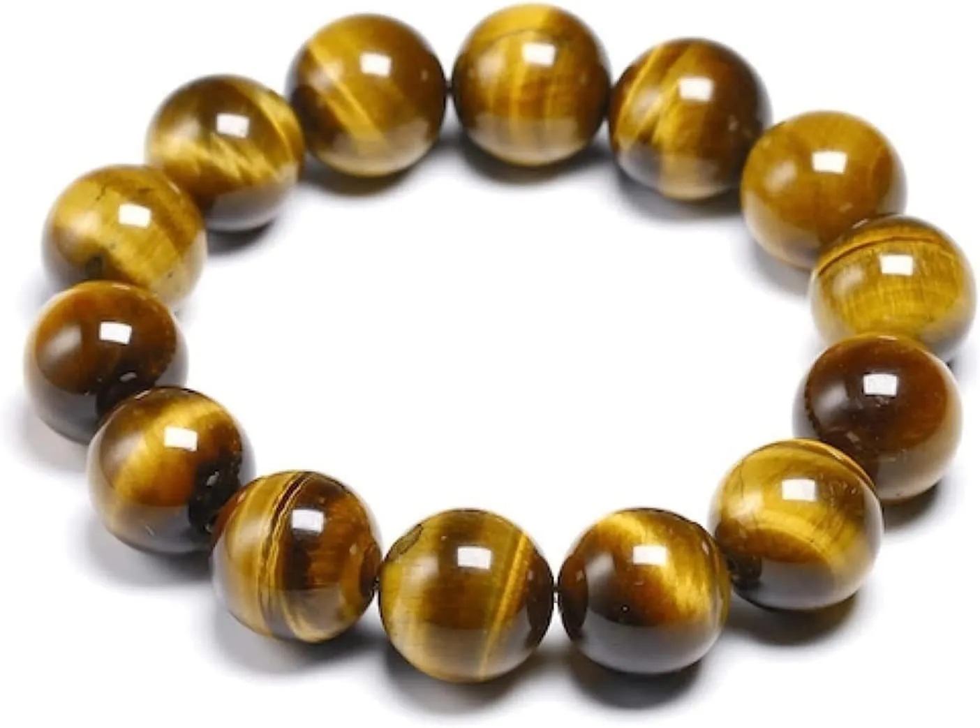 Prayer Beads,Beads Necklace,Bracelet, jewelry Tiger eyes Beads Bracelet Men Charm Natural Stone Bracelets For Man Handmade Yoga Couple Women Gemstone Jewelry 20cm Brace (Color : Prlor 14mm