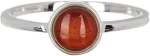 Pura Vida Silver Round Mood Ring - Brass Base with Rhodium Plating, Jewelry Accessories Sizes 5-9