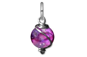 Purple Sugilite 10mm Dangly Swirl Drop Pendant in Steel, Copper, Bronze, Black Iron, Titanium, Sterling Silver, 14K Gold, Rose Gold, or Black Niobium Wire (Handmade),