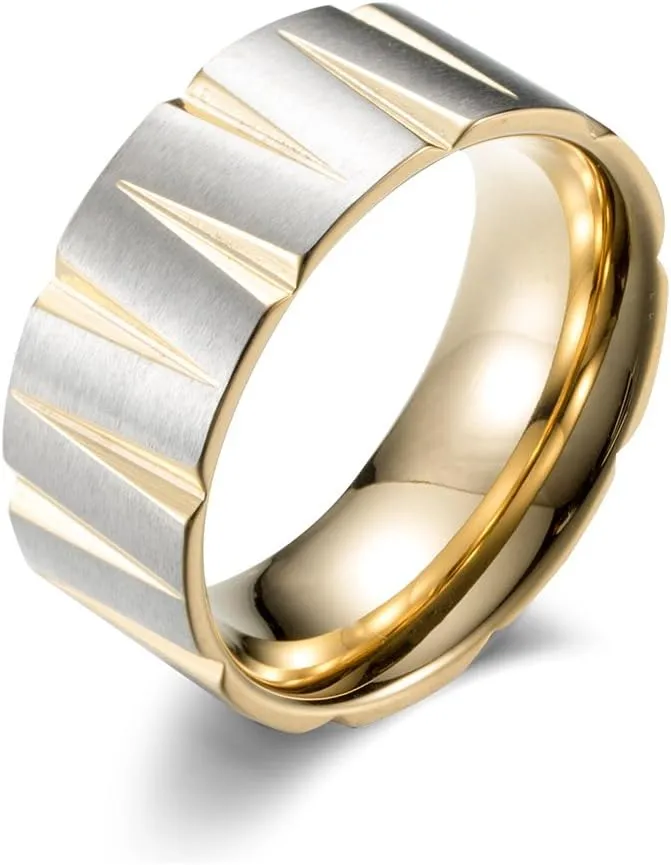 QINGDUO Encouragement Jewelry-Inspirational Quotes Faith Hope Love Ring 9MM Stainless Steel Colorful Brushed Tapered Ring Gift for Women Men Graduation Cocktail Party Ring,Size 7-12