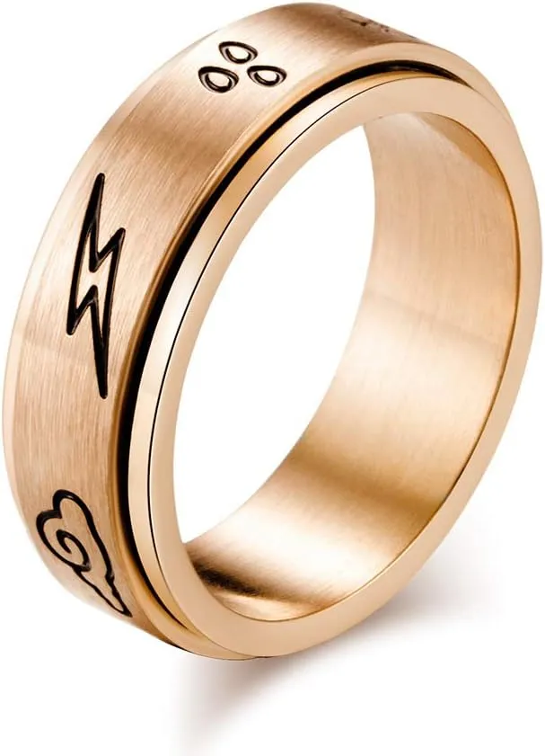 QINGDUO Engraved Faith Hope Love Natural weather Sun Moon Stars Clouds Thunder Rain Snow Spinner Ring for Anxiety,Inspirational Ring Fidget Anxiety Worry Rings for Women Men,Size 7-11