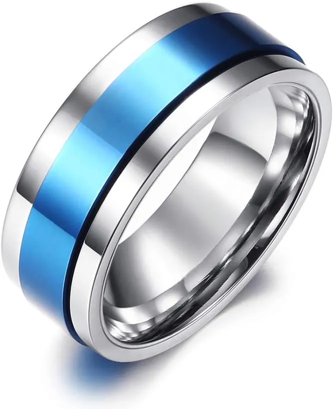 QINGDUO Faith Hope Love-Dainty Stainless Steel Inspirational Relieve Stress Rotatable Ring,Encouragement Gift for Sorority Sisters Friends,Anniversary Valentines Birthday,Size 7-12