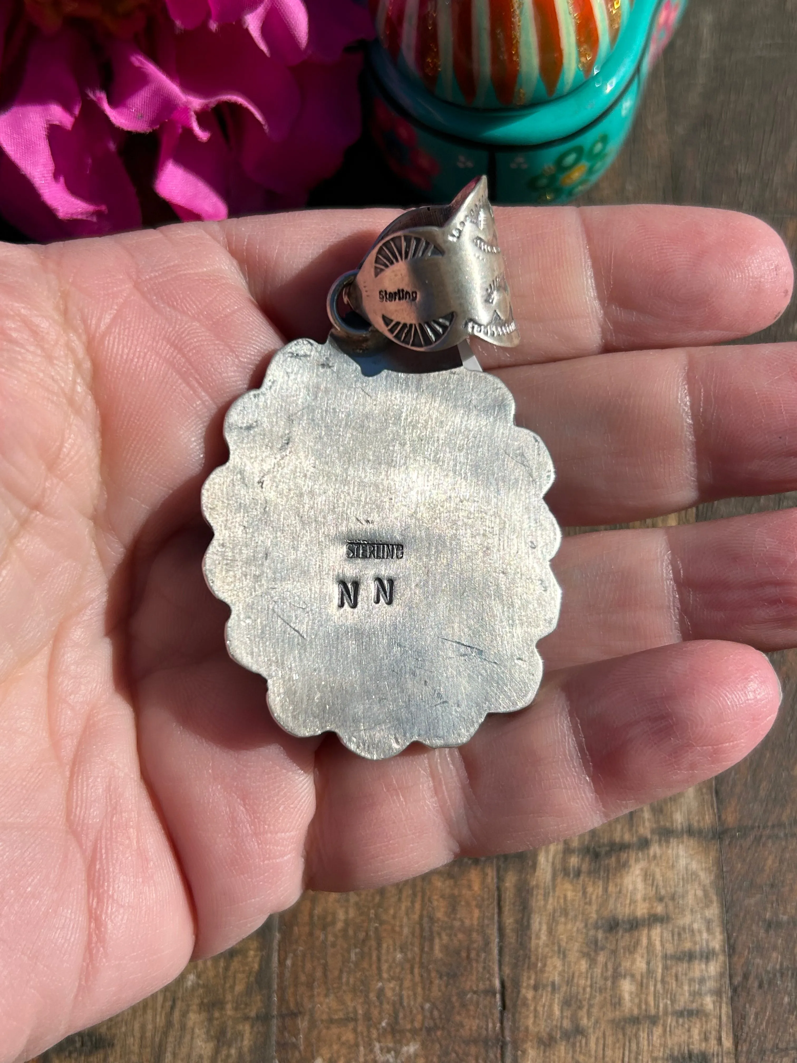 "Cotton Candy" and Kingman Turquoise Pendant #2