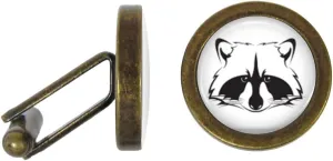 Raccoon Cufflinks Raccoons Cuff Links (Angled Edition)