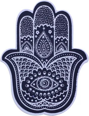REAL SIC Hamsa Enamel Pin - Protection and Good Luck Pin - Ancient Human Hand Symbol of Strength and Defense for Jackets, Backpacks, Hats, Bags & Tops