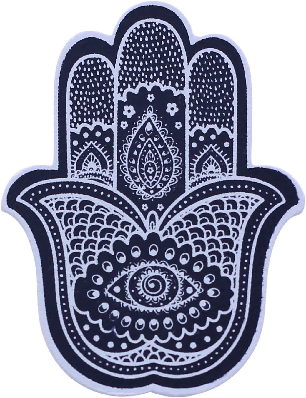 REAL SIC Hamsa Enamel Pin - Protection and Good Luck Pin - Ancient Human Hand Symbol of Strength and Defense for Jackets, Backpacks, Hats, Bags & Tops