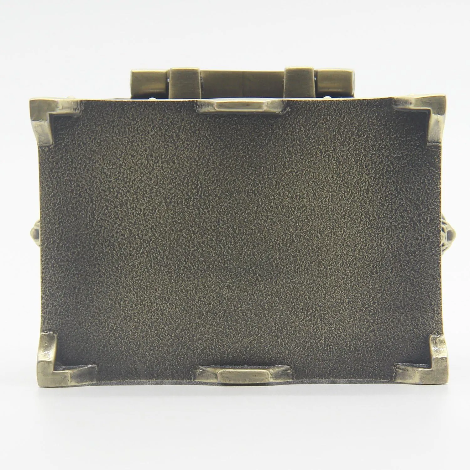 Rectangle Vintage Metal Treasure Chest Trinket Jewelry Box Gift Box Ring Case for Girls Ladies Women, Small, Bronze