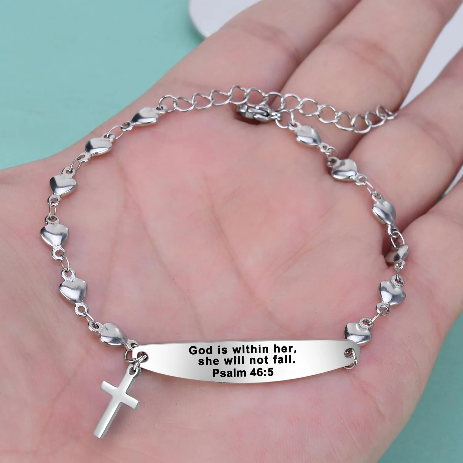 Religious Bible Verse Bracelet for women Inspirational Faith bracelet Christian jewelry Birthday Baptism Gift