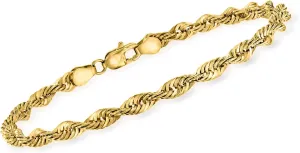 Ross-Simons 4mm 14kt Yellow Gold Rope-Chain Bracelet