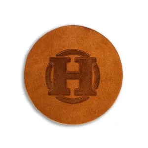 Round Leather Coasters - Set of 4