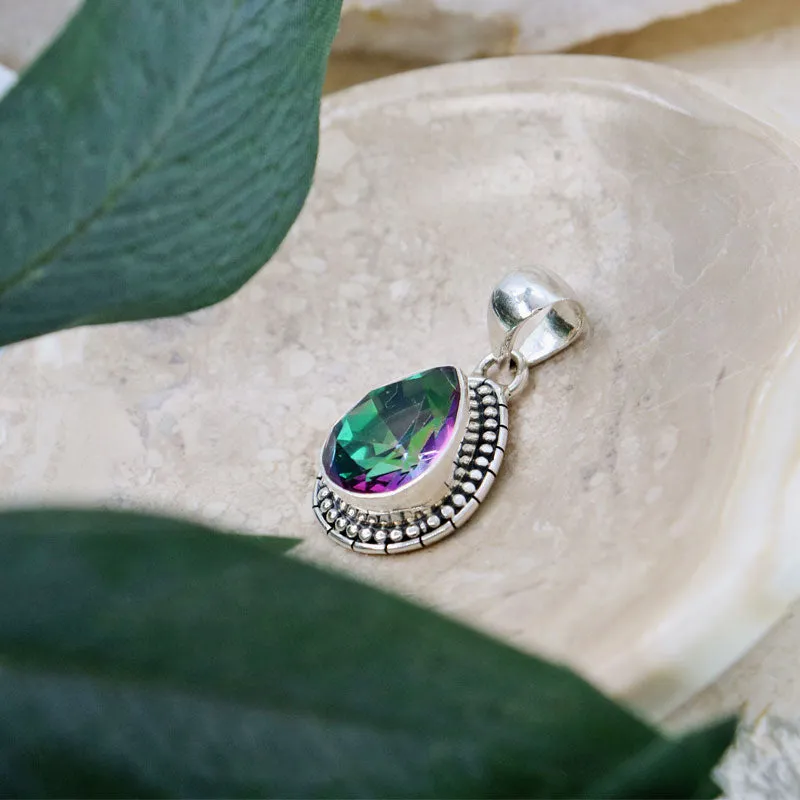 Ryal Mystic Topaz Teardrop Pendant