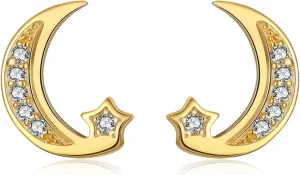 S925 Sterling Silver Cubic Zirconia Stud Earrings for Women Mom Sister Friend Jewelry