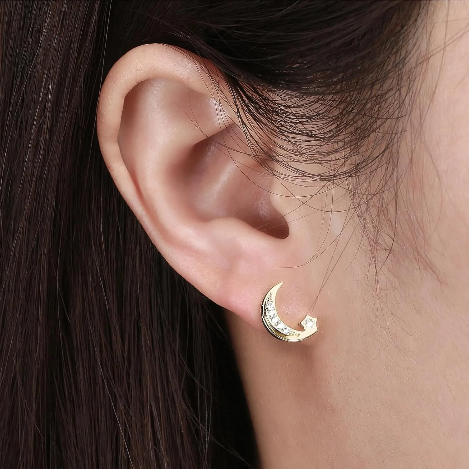 S925 Sterling Silver Cubic Zirconia Stud Earrings for Women Mom Sister Friend Jewelry