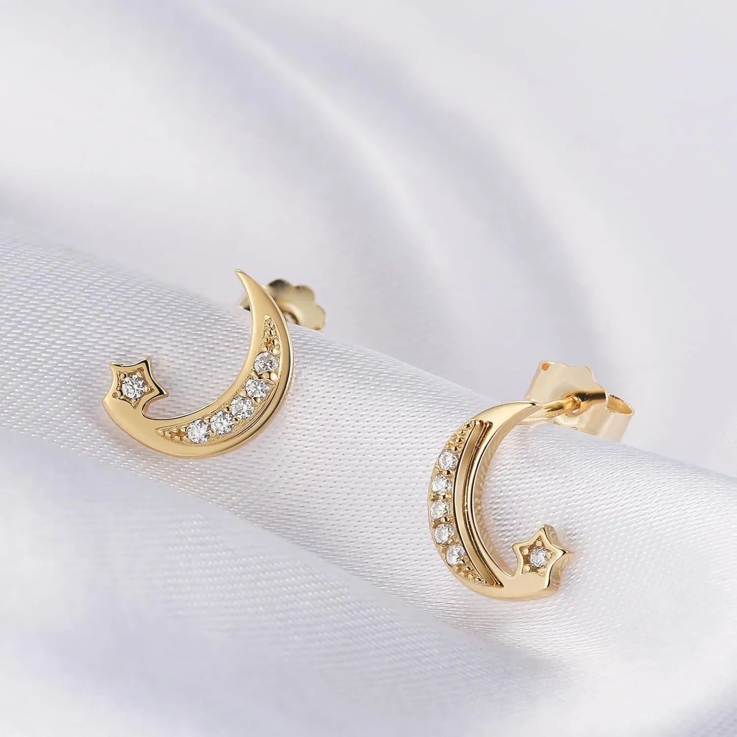 S925 Sterling Silver Cubic Zirconia Stud Earrings for Women Mom Sister Friend Jewelry