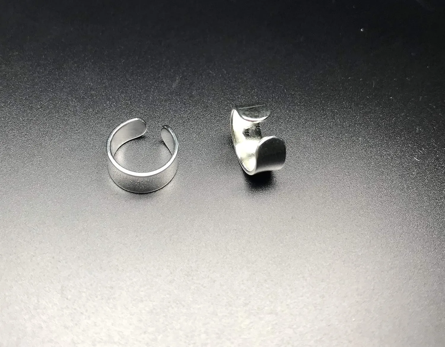 S925 Sterling silver threader earrings & ear cuff Double line no piercing earrings set Fake piercing Connected chain Sister