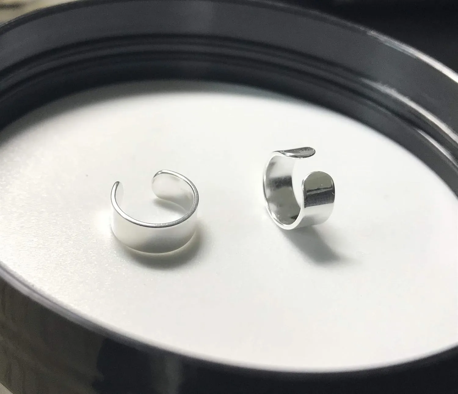 S925 Sterling silver threader earrings & ear cuff Double line no piercing earrings set Fake piercing Connected chain Sister