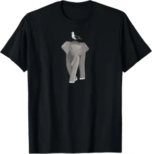 Seagull Bird Elephant Birdwatching Birding Animal T-Shirt