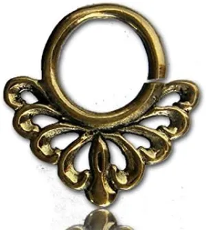 Septum Piercing Nose Rings Waves Edged 1.2ga=6mm Gold-Colored Nickel-Free Exotic Antique Earring