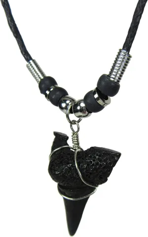 Shark Tooth Necklace - Resin Tooth - Shark Tooth Adjustable Surfer Necklace - Coqui Taino Necklace