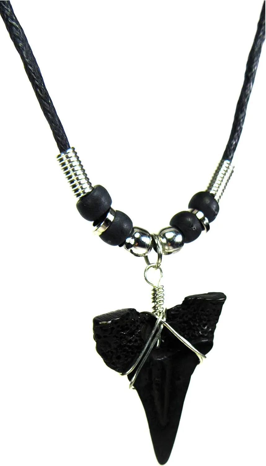Shark Tooth Necklace - Resin Tooth - Shark Tooth Adjustable Surfer Necklace - Coqui Taino Necklace