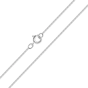 Silver Thin Curb Chain Necklace for Women , 1.1mm CurbChain , Secure Spring Clasp , Super Thin , Durable Chain , 14/16/18/20/22/24 Inch , 2 Inches Extender , Gift For Her , Women's Chain Necklace