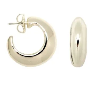 Simon Sebbag Sterling Silver Smooth Hoop Huggie Earring E2870