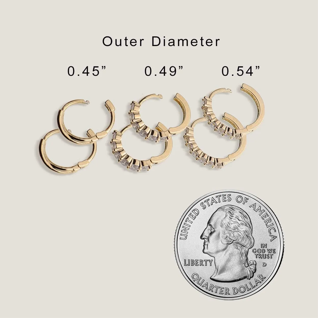 Sonateomber 3 Pairs Small Hoop Earrings for Women Multiple, Cute Gold Tiny Cubic Zirconia Huggie Sterling Silver Ears Cartilage Earrings Jewelry Gift