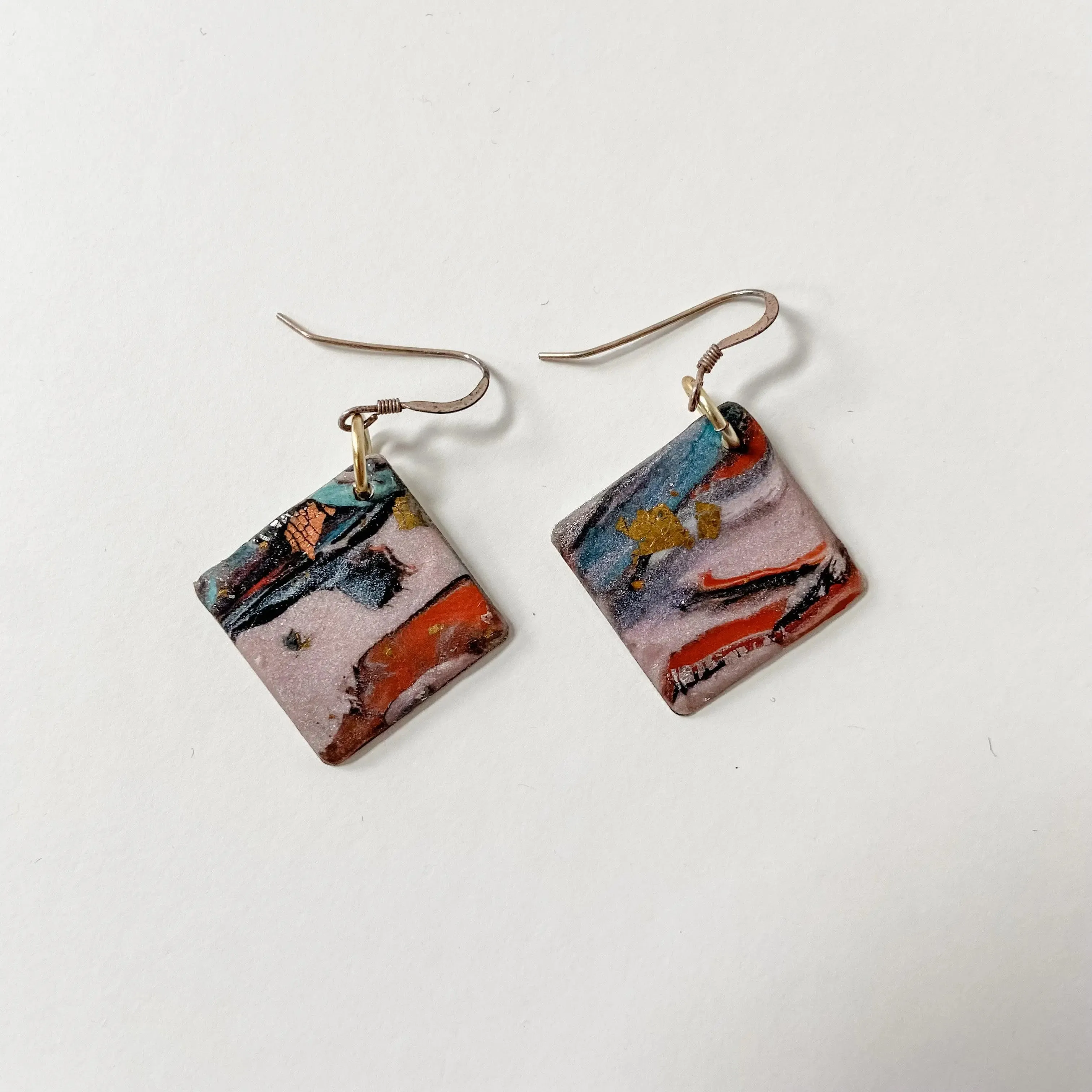 Square Polymer Clay  Earrings