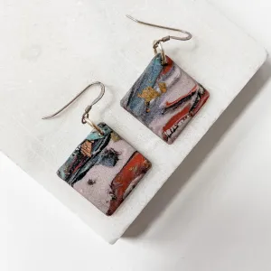 Square Polymer Clay  Earrings