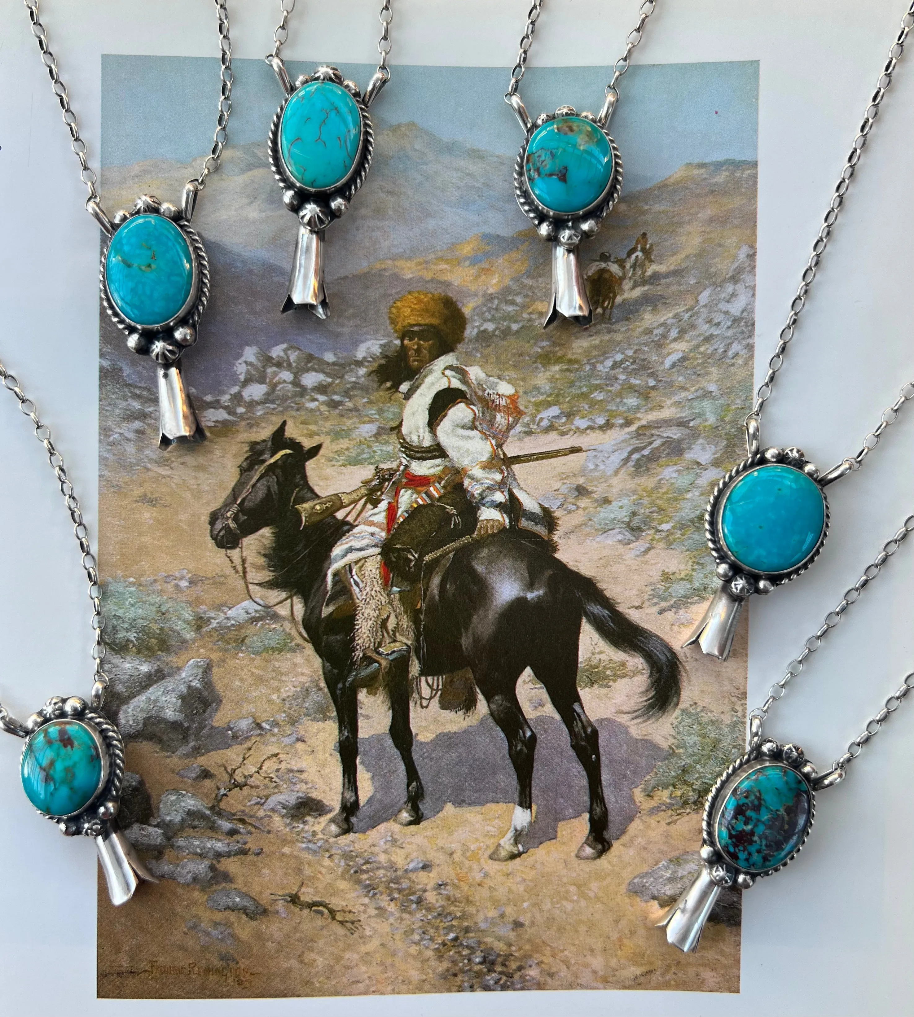 Squash blossom pendant Necklace