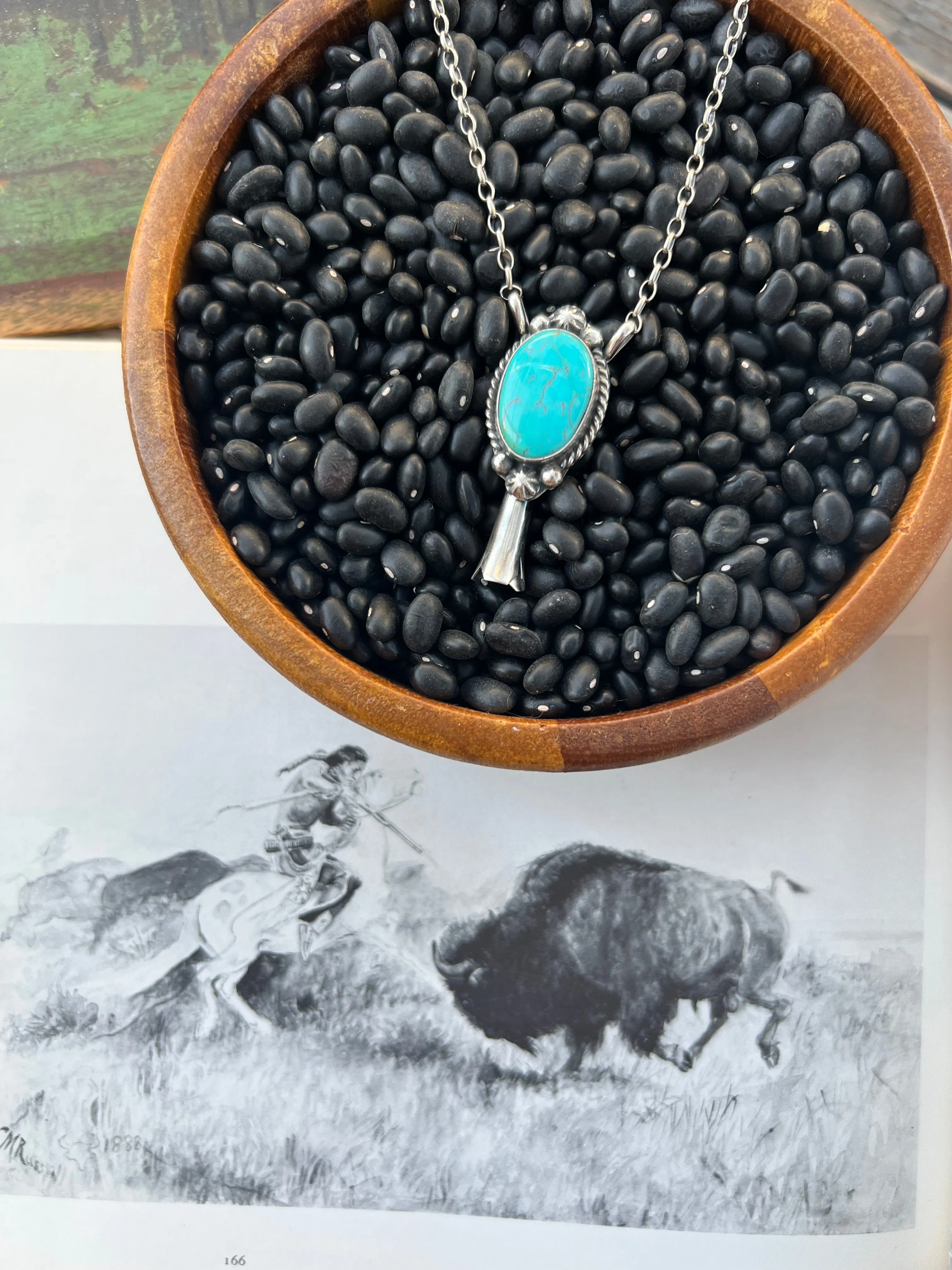 Squash blossom pendant Necklace