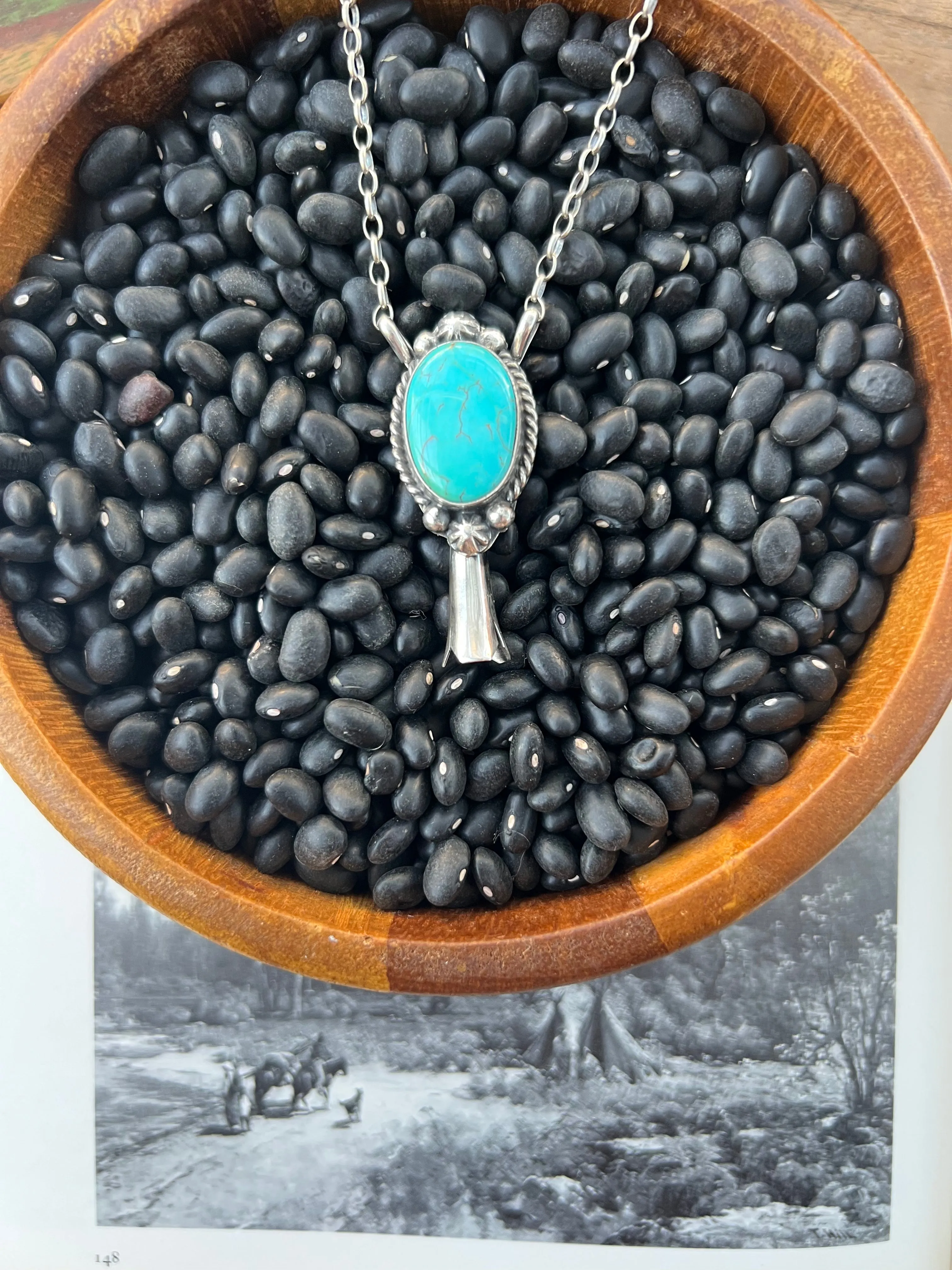 Squash blossom pendant Necklace