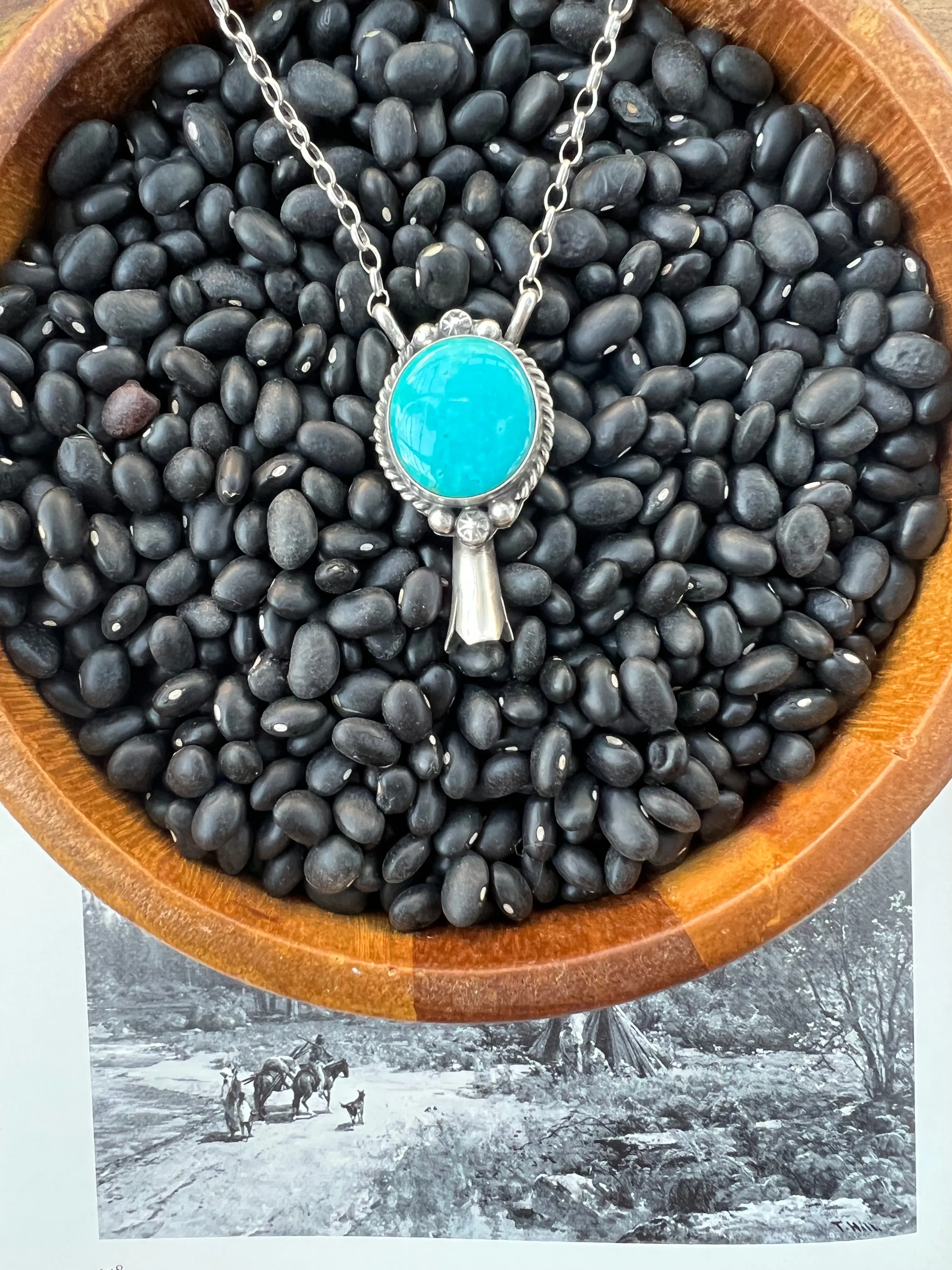 Squash blossom pendant Necklace