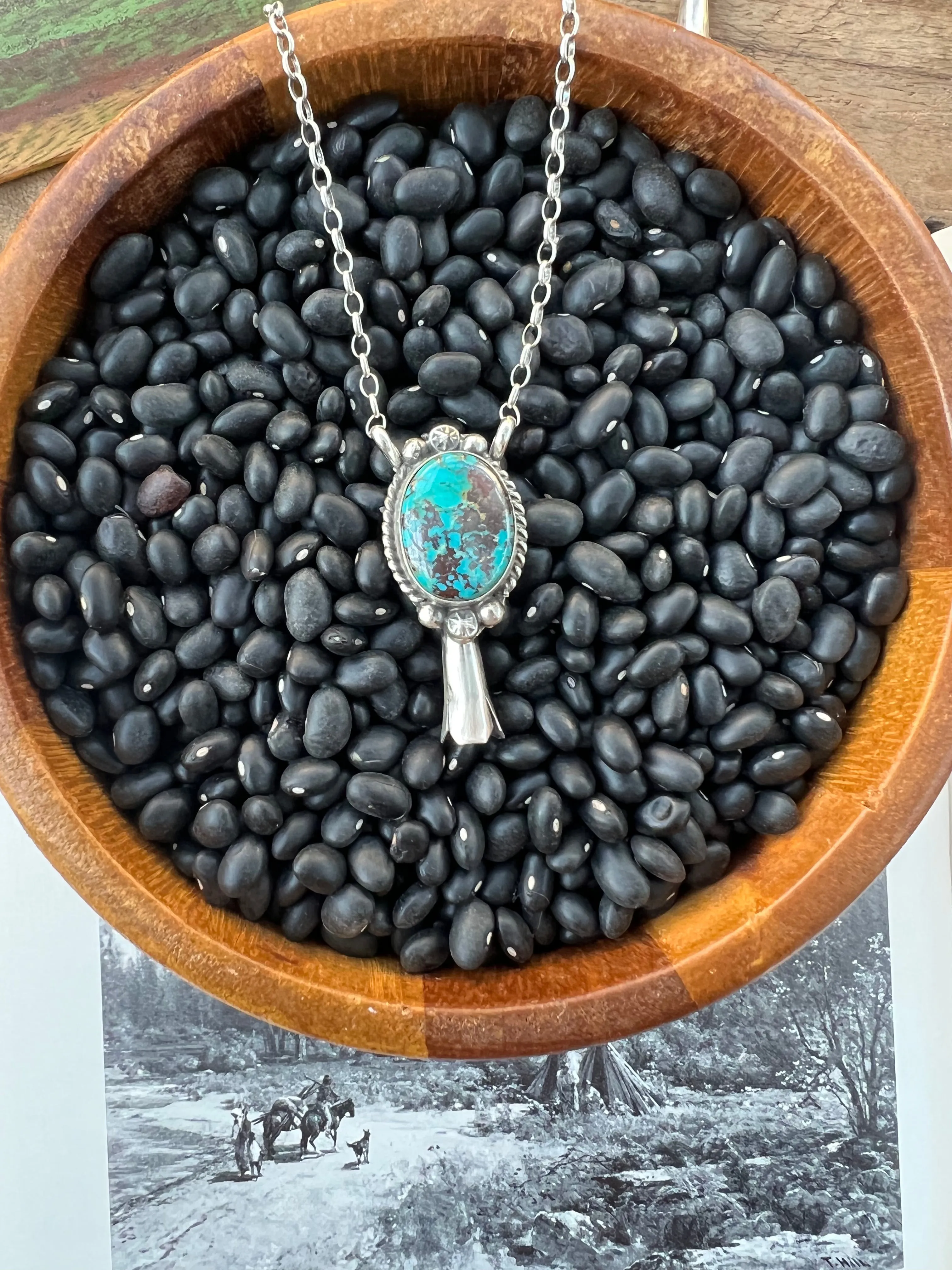 Squash blossom pendant Necklace